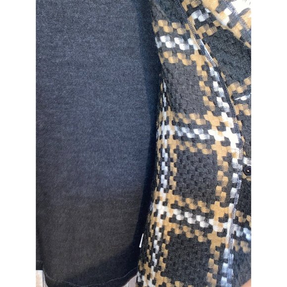 Women's Vex Collection Open Front Drape Gray Wool Blend Cardigan Sweater Size 46 - Picture 5 of 11